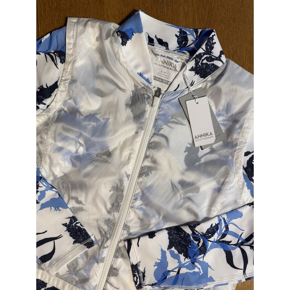 Annika Cutter & Buck Women's Small Full Zip Golf Jacket UPF 50+‎ CB DryTec NWT